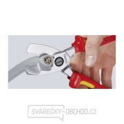 Kabelové nůžky 200 mm - 1000V. KNIPEX 95 17 200 - Chromováno, VDE - izolace ponorem v lázni Náhled