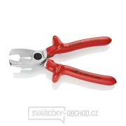 Kabelové nůžky 200 mm - 1000V. KNIPEX 95 17 200 - Chromováno, VDE - izolace ponorem v lázni gallery main image