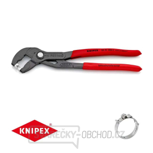 Kleště na hadicové spony KNIPEX 85 51 250 C, 250 mm - protiskluzová rukojeť, šedě fosfátované atramentolem gallery main image