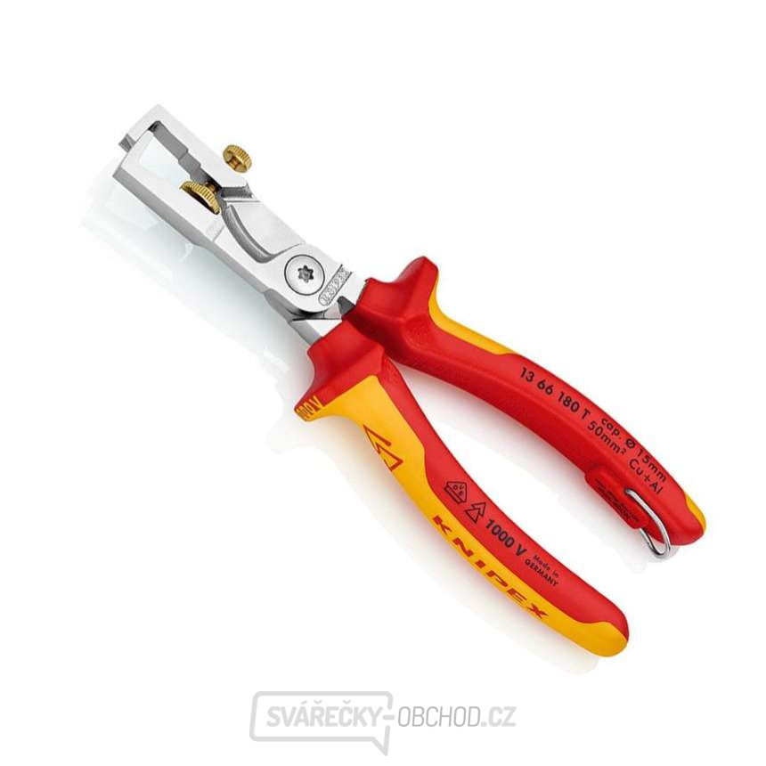 Odizolovací kleště s kabelovými nůžkami Knipex StriX 13 66 180 T (180 mm)
