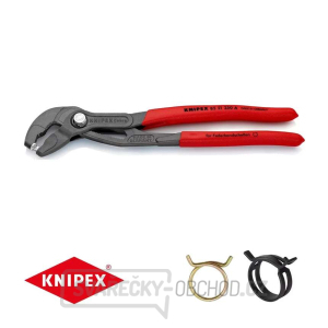 Kleště na hadicové spony KNIPEX 85 51 250 A, 250 mm - protiskluzová rukojeť, šedě fosfátované atramentolem Kleště na hadicové spony KNIPEX 85 51 250 A, 250 mm - protiskluzová rukojeť, šedě fosfátované atramentolem gallery main image