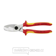 Kabelové nůžky 200 mm, VDE 1000V. KNIPEX 95 16 200 - chromováno, vícesložkové návleky gallery main image