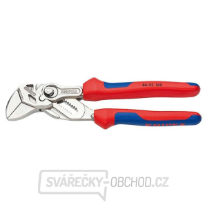 Kleště, klešťový klíč 180 mm, Knipex 86 05 180 - chromováno, vícesložkové návleky Kleště, klešťový klíč 180 mm, Knipex 86 05 180 - chromováno, vícesložkové návleky gallery main image