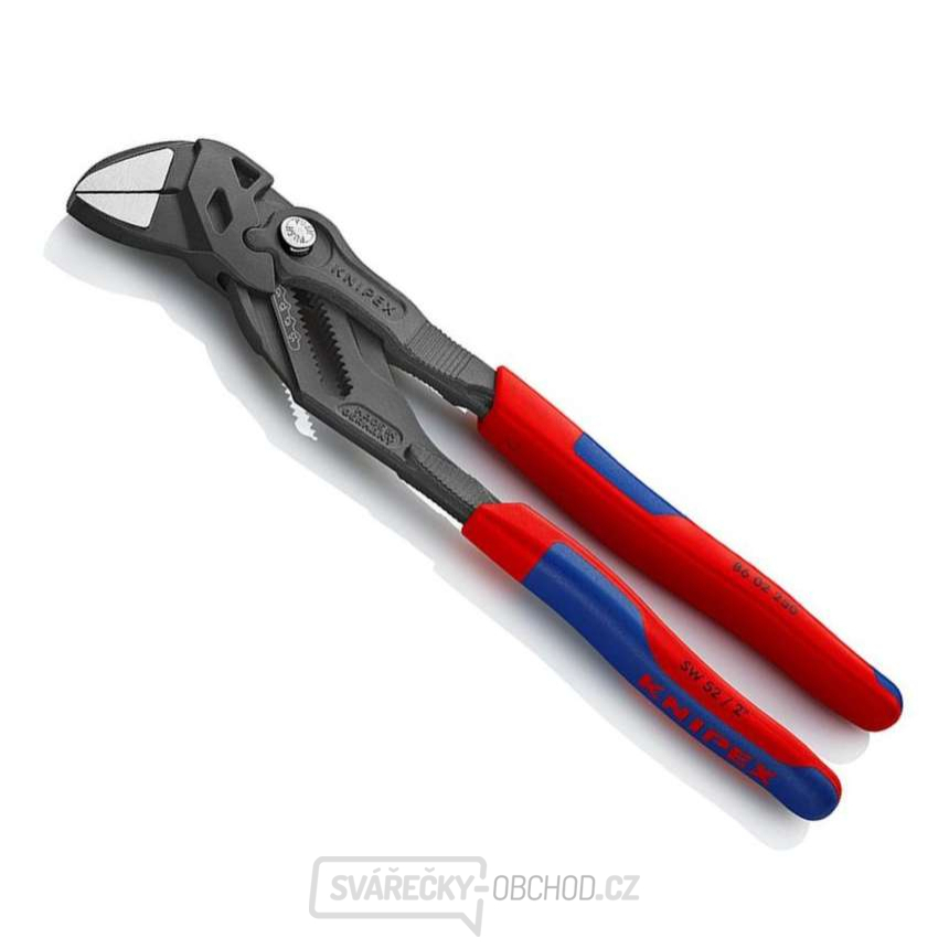 Klešťový klíč 250 mm, Knipex 86 02 250 - leštěná hlava, vícesložkové návleky