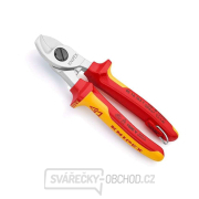 Kabelové nůžky Knipex 95 16 165 T - chromované, vícekomponentní VDE návleky gallery main image