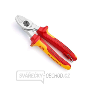 Kabelové nůžky Knipex 95 16 165 T - chromované, vícekomponentní VDE návleky gallery main image