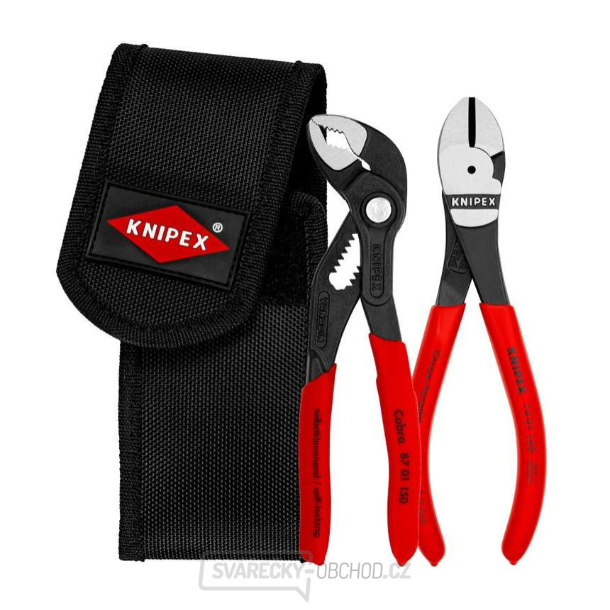 Kleště KNIPEX 00 20 72 V02 v tašce na nářadí na opasek (2 ks)