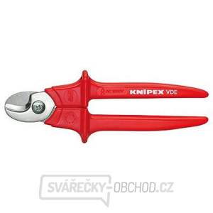 Nůžky na kabely 260 mm KNIPEX 95 06 260 - 1000V. Chromováno, vícesložkové návleky VDE gallery main image
