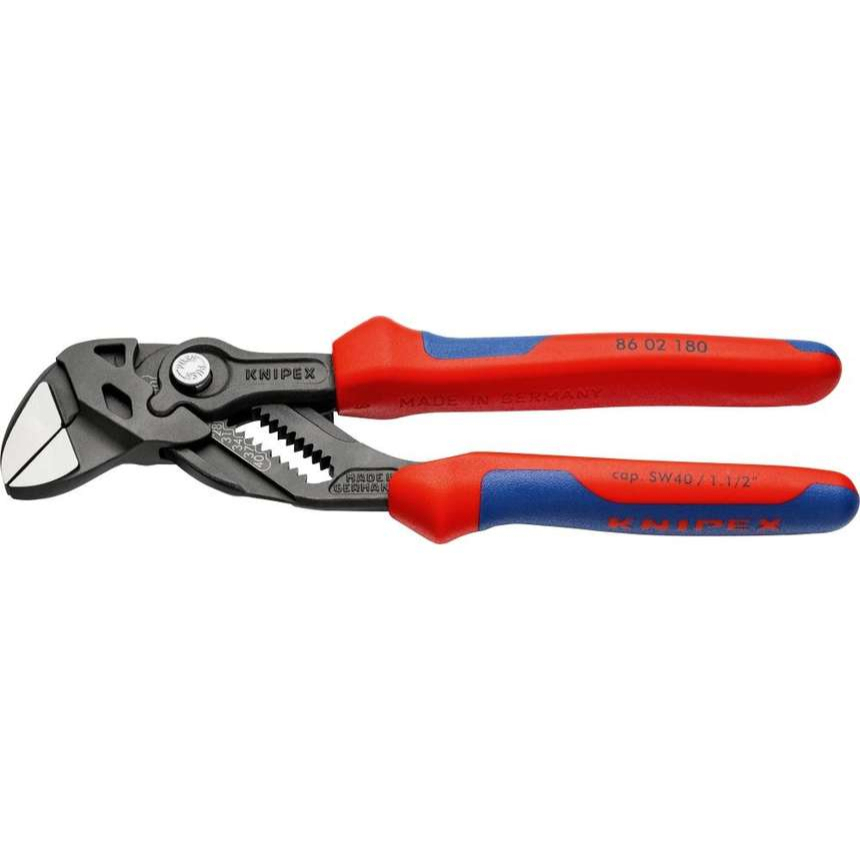 Klešťový klíč 180 mm Knipex 86 02 180 - leštěná hlava, vícesložkové návleky 86 02 180