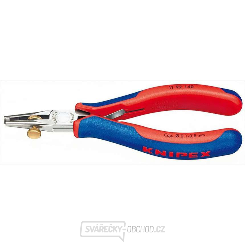 Odizolovací kleště 140 mm. KNIPEX 11 92 140 - leštěná hlava, vícesložkové návleky