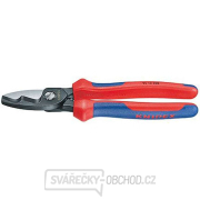 Kabelové nůžky 200 mm KNIPEX 95 12 200 - leštěná hlava, vícesložkové návleky Náhled