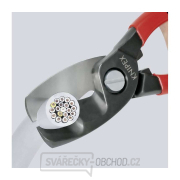 Kabelové nůžky 200 mm KNIPEX 95 12 200 - leštěná hlava, vícesložkové návleky Náhled
