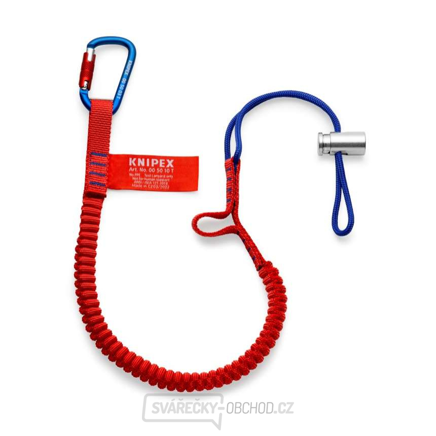 Poutko s upevněnou karabinou Knipex 00 50 12 T BK
