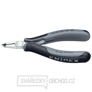 Čelní štípací kleště pro elektroniku 120 mm KNIPEX 64 62 120 ESD - leštěná hlava, vícesložkové návleky gallery main image