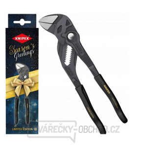 Vánoční balení klešťový klíč 180 mm, Knipex 86 01 180 XMAS - leštěná hlava, plastové návleky. Christmas gallery main image