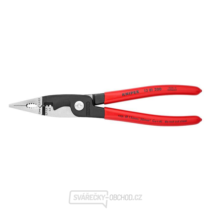 Univerzální elektroinstalační kleště Knipex 13 81 200 Univerzální elektroinstalační kleště Knipex 13 81 200 gallery main image