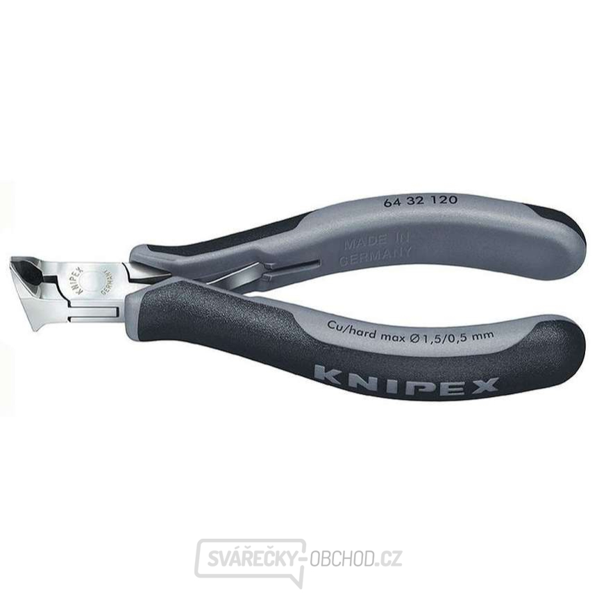Čelní štípací kleště pro elektroniku 120 mm Knipex 64 32 120 ESD - leštěná hlava, vícesložkové návleky
