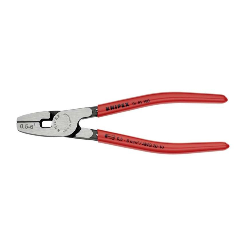 Lisovací kleště na koncové dutinky 180 mm Knipex 97 81 180 S čelním zaváděním 97 81 180