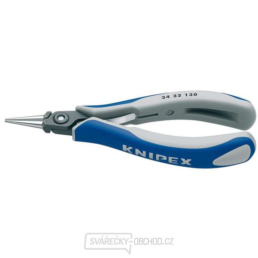 Přesné přidržovací kleště na elektroniku 130 mm Knipex 34 32 130 - leštěná hlava, vícesložkové návleky