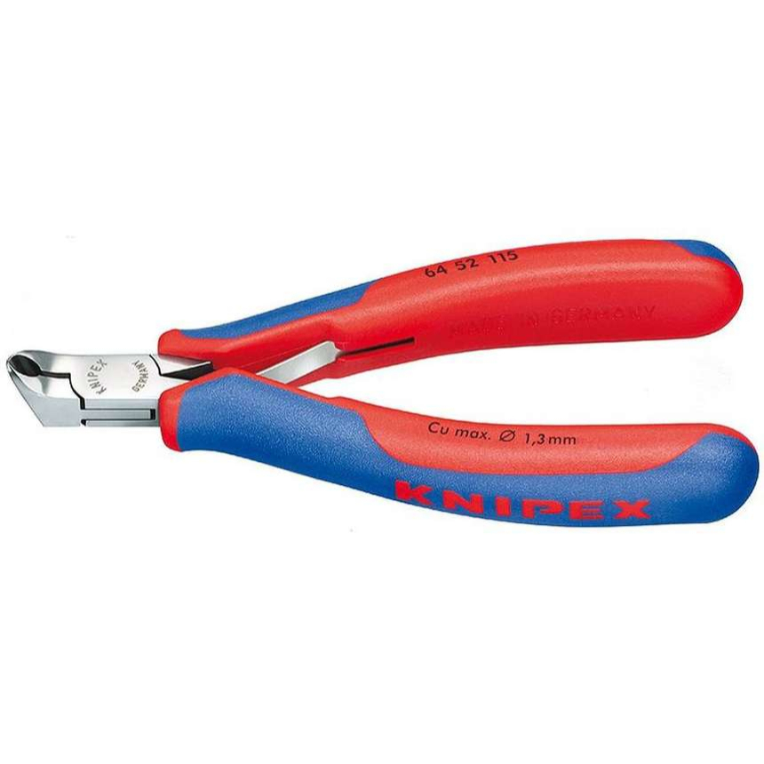 Čelní štípací kleště pro elektroniku 115 mm KNIPEX 64 52 115 - leštěná hlava, vícesložkové návleky 64 52 115