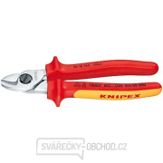 Kabelové nůžky 165 mm VDE. KNIPEX 95 16 165 - chromováno, vícesložkové návleky Náhled