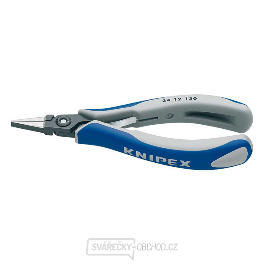 Přesné přidržovací kleště na elektroniku 135 mm Knipex 34 12 130 - leštěná hlava, vícesložkové návleky