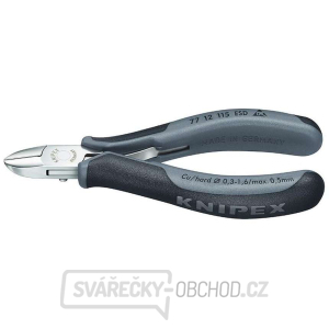 Boční štípací kleště pro elektroniku 115 mm KNIPEX 77 12 115 ESD - leštěná hlava, vícesložkové návleky Boční štípací kleště pro elektroniku 115 mm KNIPEX 77 12 115 ESD - leštěná hlava, vícesložkové návleky gallery main image