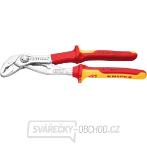 Instalatérské kleště VDE-Cobra 250 mm. KNIPEX 87 26 250 - 1000V. Chromováno, vícesložkové návleky Instalatérské kleště VDE-Cobra 250 mm. KNIPEX 87 26 250 - 1000V. Chromováno, vícesložkové návleky gallery main image