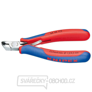 Čelní štípací kleště pro elektroniku 115 mm KNIPEX 64 42 115 - leštěná hlava, vícesložkové návleky gallery main image