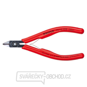 Boční štípací kleště pro elektroniku 125 mm KNIPEX 75 12 125 - leštěná hlava, vícesložkové návleky gallery main image