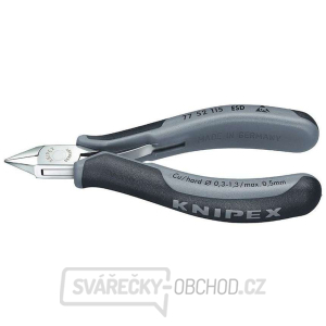 Boční štípací kleště pro elektroniku 115 mm KNIPEX 77 52 115 ESD - leštěná hlava, vícesložkové návleky gallery main image