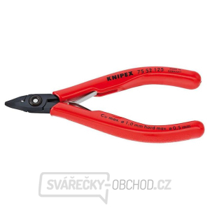 Boční štípací kleště pro elektroniku 125 mm KNIPEX 75 52 125 - leštěná hlava, vícesložkové návleky gallery main image