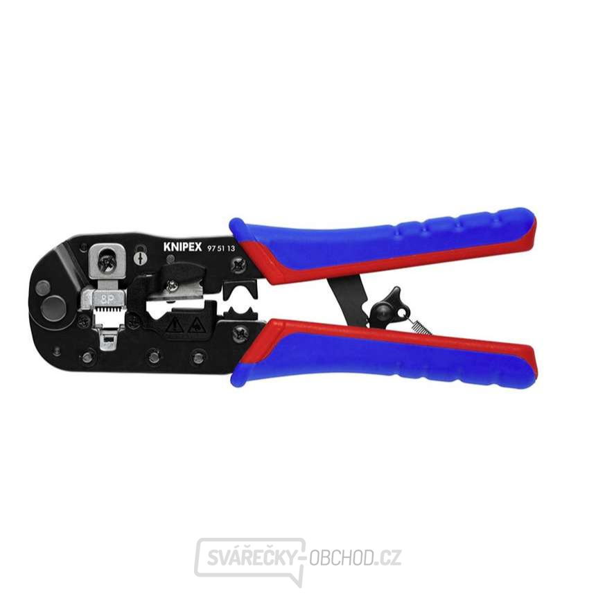 Lisovací krimpovací kleště Knipex pro westernové zástrčky 97 51 13