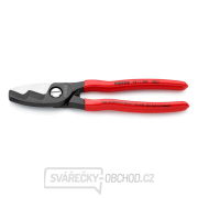 Kabelové nůžky 200 mm KNIPEX 95 11 200 - leštěná hlava, plastové návleky gallery main image