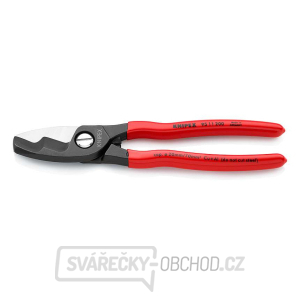 Kabelové nůžky 200 mm KNIPEX 95 11 200 - leštěná hlava, plastové návleky Kabelové nůžky 200 mm KNIPEX 95 11 200 - leštěná hlava, plastové návleky gallery main image