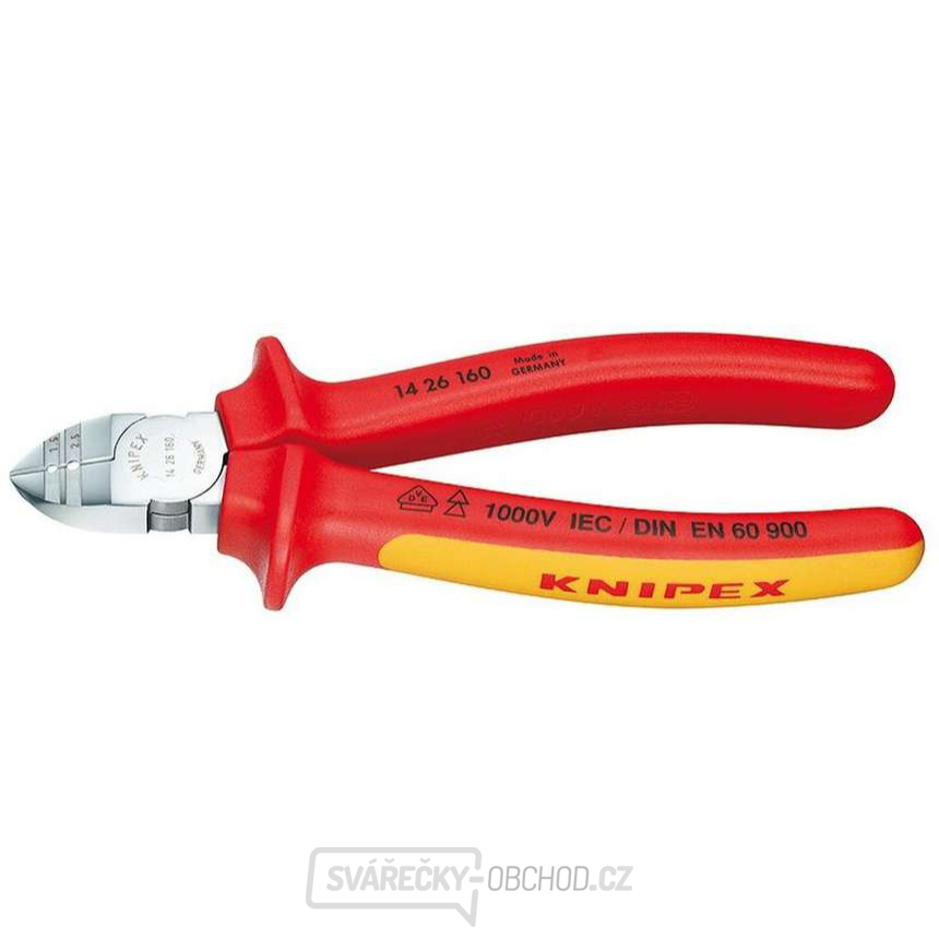 Odizolovací boční štípací kleště 160 mm VDE KNIPEX 14 26 160 - chromováno, vícesložkové návleky