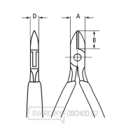 Boční štípací kleště pro elektroniku 115 mm Knipex 77 42 115 - leštěná hlava, vícesložkové návleky Náhled