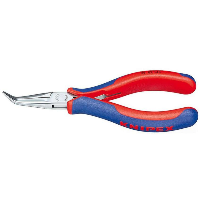 Montážní kleště pro elektroniku 145 mm KNIPEX 35 82 145 - leštěná hlava, vícesložkové návleky 35 82 145