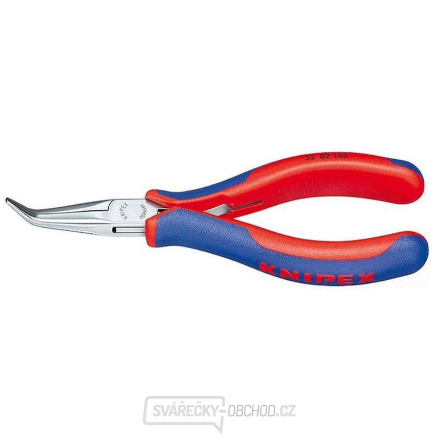 Montážní kleště pro elektroniku 145 mm KNIPEX 35 82 145 - leštěná hlava, vícesložkové návleky