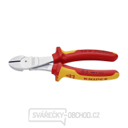Silové boční štípací kleště 180 mm - 1000V. KNIPEX 74 06 180 - chromováno, vícesložkové návleky VDE Náhled