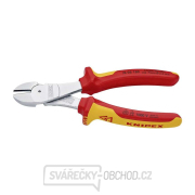 Silové boční štípací kleště 180 mm - 1000V. KNIPEX 74 06 180 - chromováno, vícesložkové návleky VDE Náhled