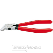 Boční štípací kleště na plasty v úhlu 45° 160 mm KNIPEX 72 11 160 - leštěná hlava, plastové návleky gallery main image