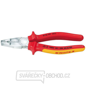 Kombinované kleště 190 mm - 1000V. KNIPEX 01 06 190 - chromováno, vícesložkové návleky VDE Kombinované kleště 190 mm - 1000V. KNIPEX 01 06 190 - chromováno, vícesložkové návleky VDE gallery main image
