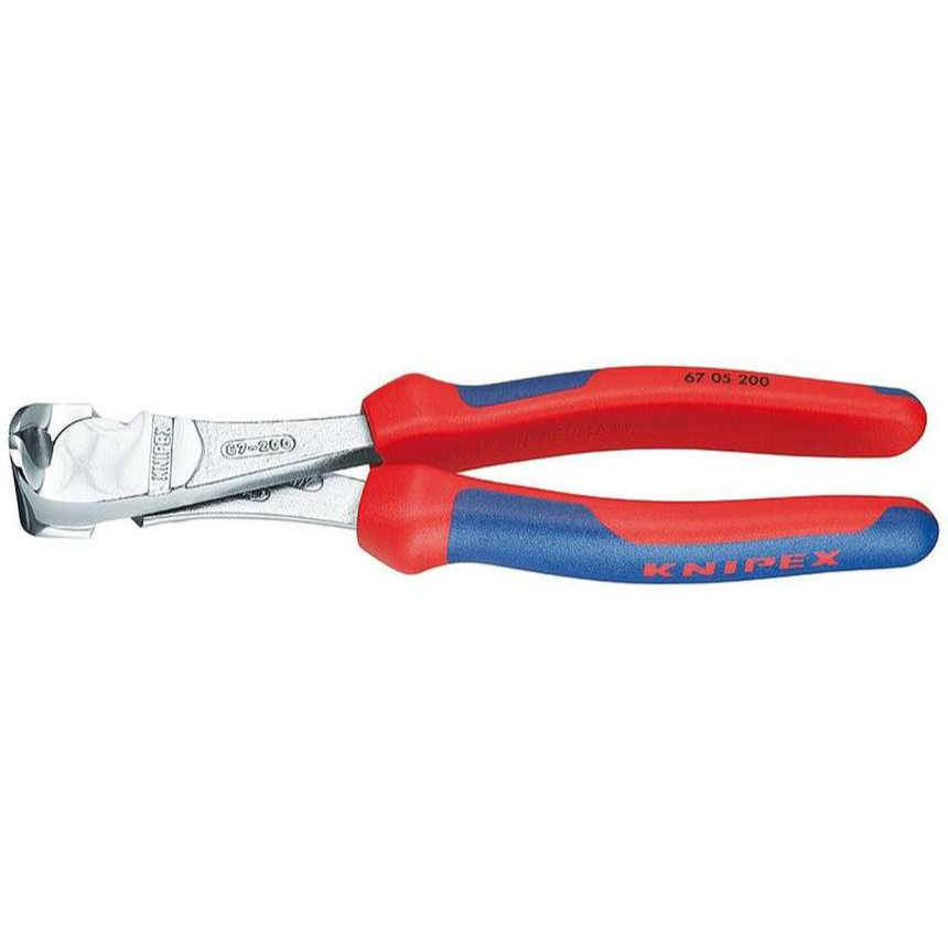 Čelní silové štípací kleště 160 mm KNIPEX 67 05 160 - chromováno, vícesložkové návleky 67 05 160