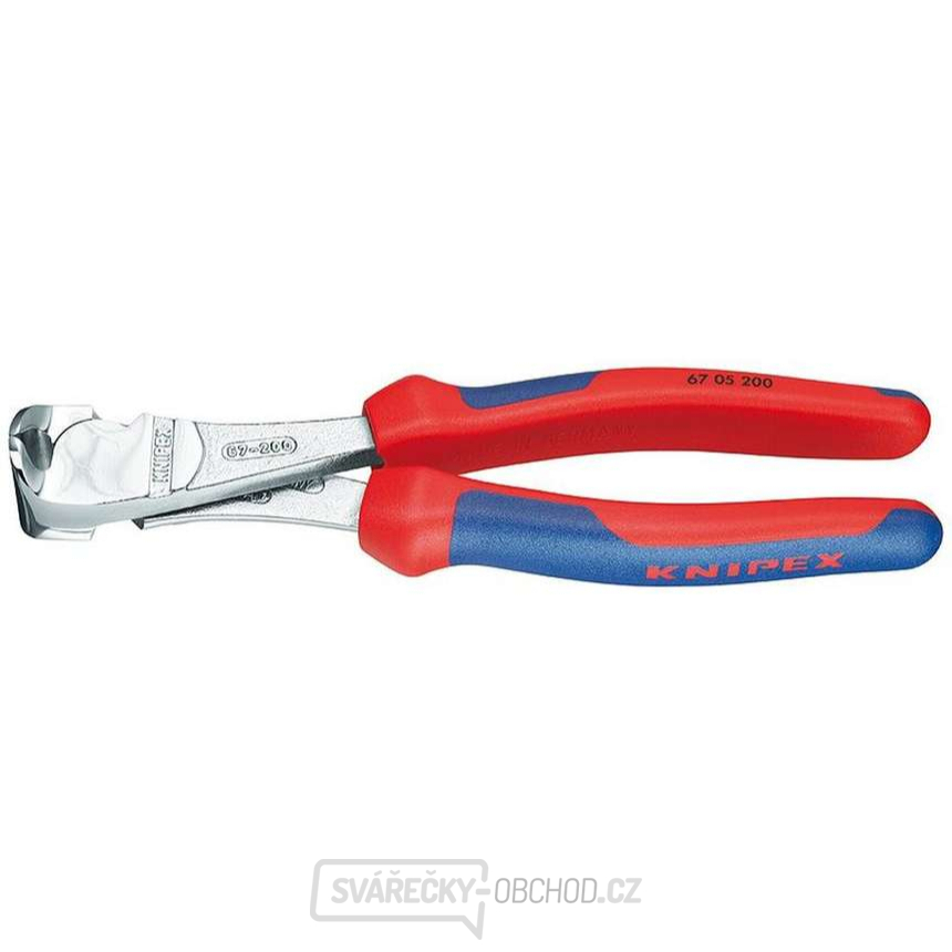 Čelní silové štípací kleště 160 mm KNIPEX 67 05 160 - chromováno, vícesložkové návleky