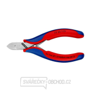Boční štípací kleště pro elektroniku 115 mm KNIPEX 77 22 115 - leštěná hlava, vícesložkové návleky Náhled