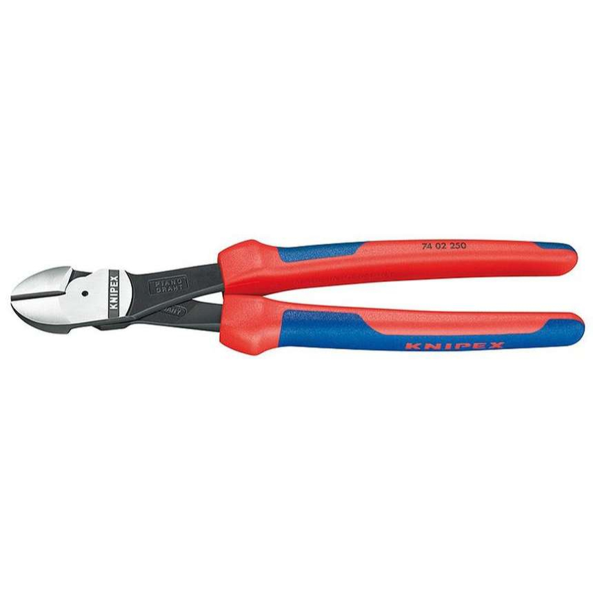 Silové boční štípací kleště 250 mm KNIPEX 74 02 250 - leštěná hlava, vícesložkové návleky 74 02 250