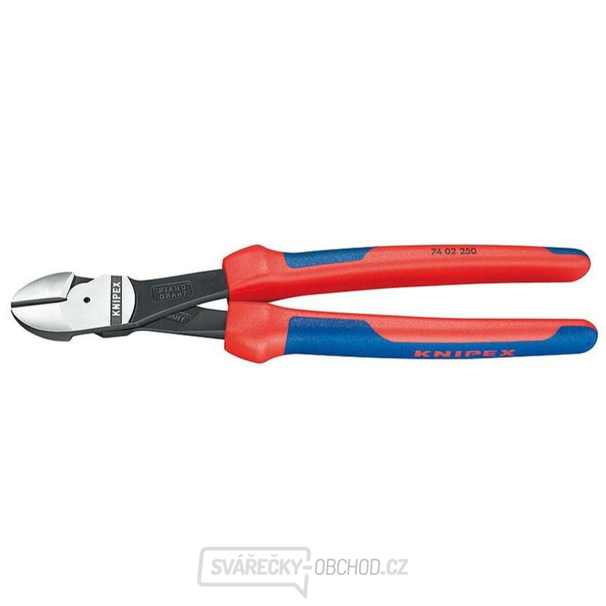 Silové boční štípací kleště 250 mm KNIPEX 74 02 250 - leštěná hlava, vícesložkové návleky