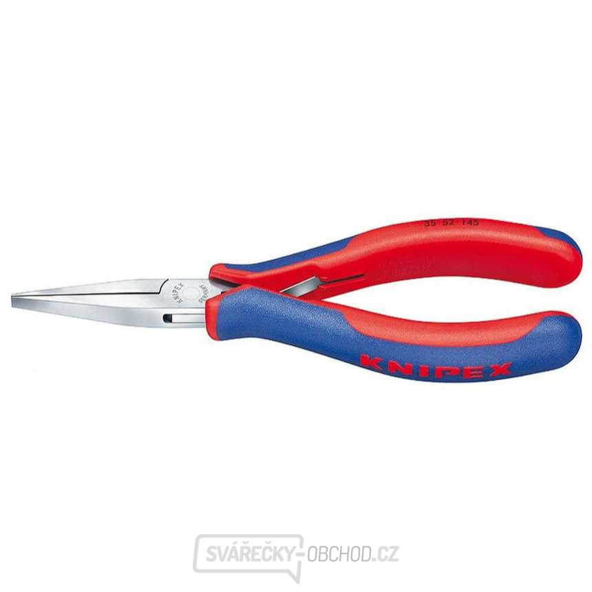 Montážní kleště pro elektroniku 145 mm KNIPEX 35 52 145 - leštěná hlava, vícesložkové návleky