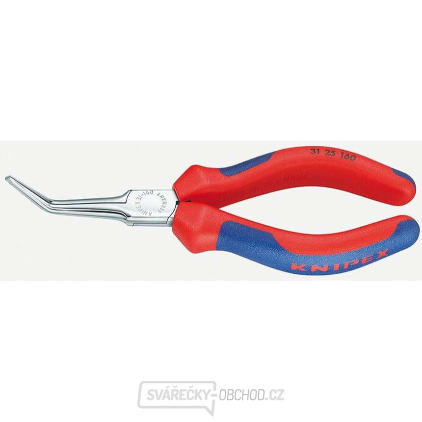 Půlkulaté jehlové kleště pro uchopení 160 mm KNIPEX 31 25 160 - leštěná hlava, plastové návleky
